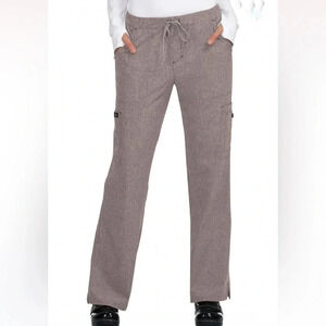 Koi Basics Scrubs Pants Women's Small Gray 8-Pocket Stretch Holly Cargo Medical